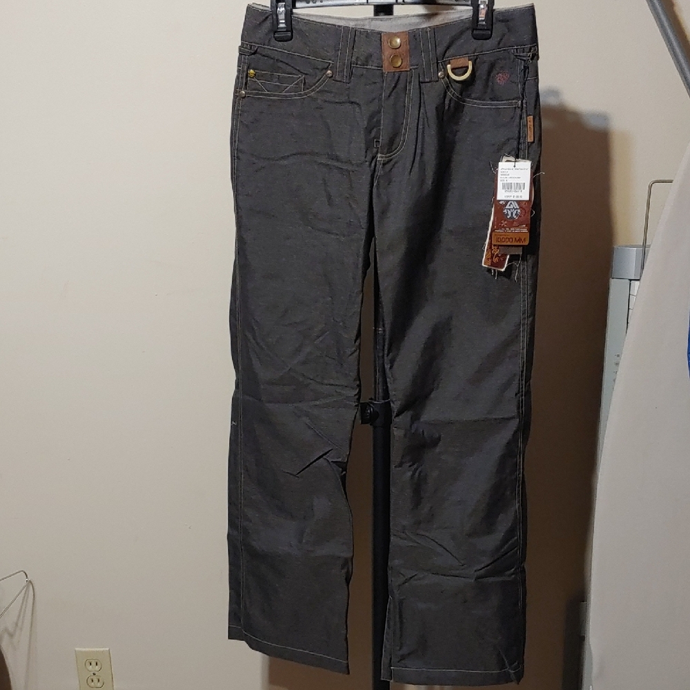 Allyance Women's Dirty Denim Color Snow Pant NWT Size Small